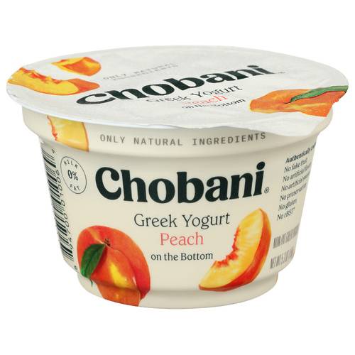 Chobani Fat Free Peach Greek Style Yogurt