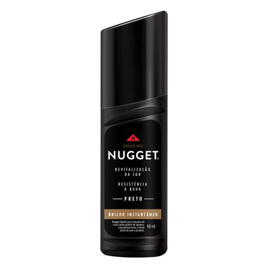 Nugget graxa para sapato líquida preta (60 ml)