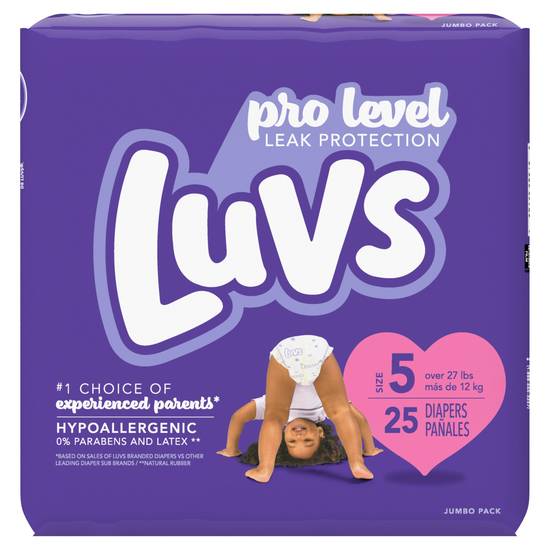 Luvs Triple Leakguards Diapers, Size 5, 25 CT