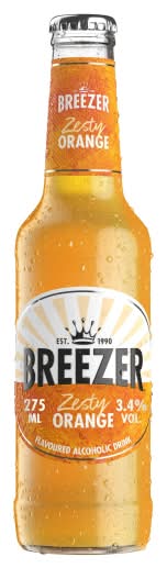 Breezer Orange, Zesty Flavoured Alcoholic Drink (275ml)