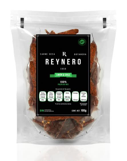 Reynero · Carne seca botanera chile y limón (100 g)