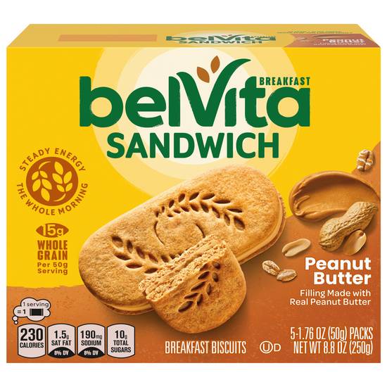 Belvita Peanut Butter Breakfast Biscuits (5 ct)