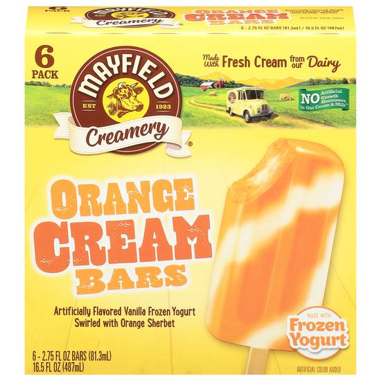 Mayfield Creamery Orange Cream Frozen Yogurt Bars (6 ct)