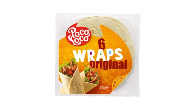 Poco Loco Wraps Original Le paquet de 6, 370 g