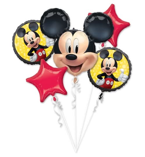 Inflated Mickey Mouse Forever 5-Piece Foil Balloon Bouquet