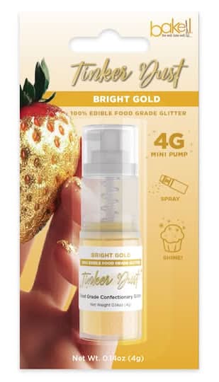 Bakell Tinker Dust Edible Glitter, Bright Gold (0.14 oz)
