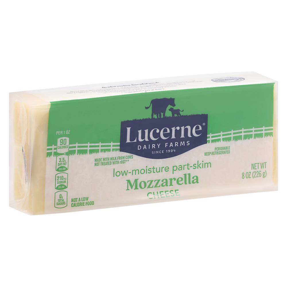 Lucerne Natural Mozzarella Low Moisture Part Skim Cheese (8 oz)