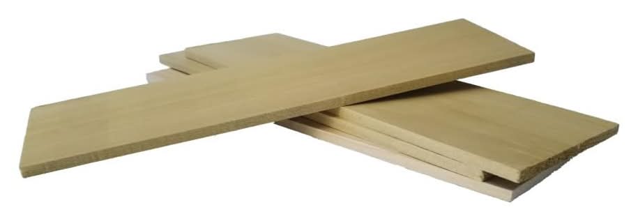 Madison Mill Natural Hardwood Craft Slats Clear Wood 4-Pack