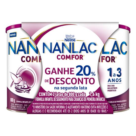 Nanlac fórmula infantil comfor (2x800g)