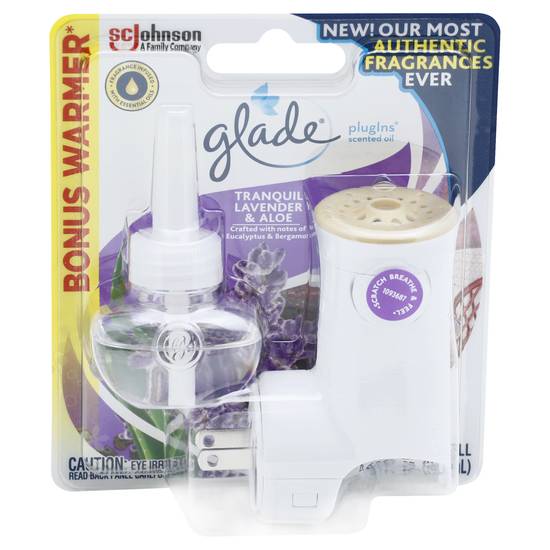 Glade Plugins Lavender & Aloe Scented Oil & Warmer (1 set)