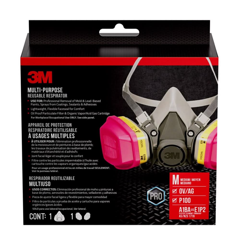 3M P100 Multi-Purpose Ov/Ag Respirator M 1 Pk