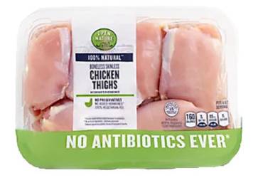 Open Nature Boneless Skinless Chicken Thigh - 2 Lb