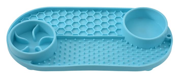 Max & Marlow Crate Travel Bowl Kit for Dogs, Blue, Medium
