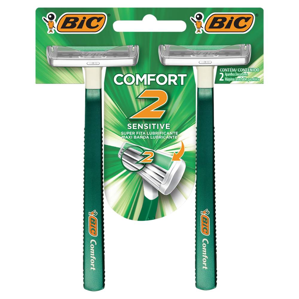 BiC Aparelho de barbear descartável Comfort 2 (2 unidades)