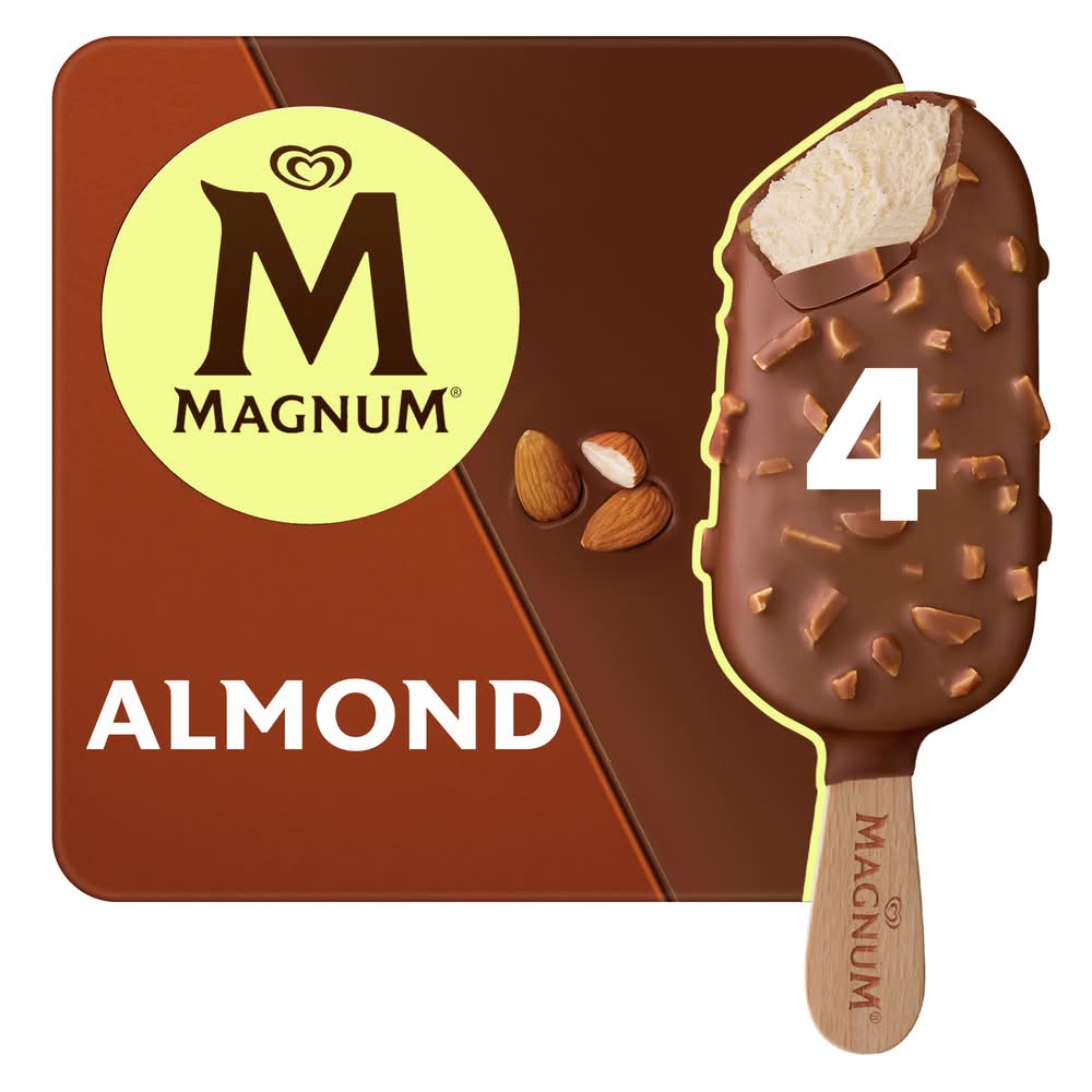 Magnum Almond Ice Cream Sticks (428mL, 4 pack)