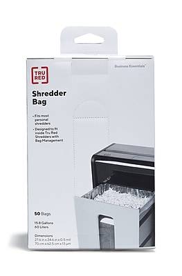 TRU RED™ Shredder Bags, 15.8 Gal., 50/Box (53295-US)