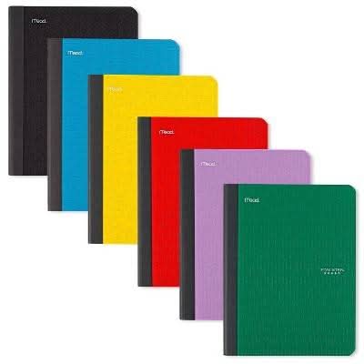 Five Star Wide Ruled Composition Notebook, 9.75x7.5 in, Assorted (5 ct)