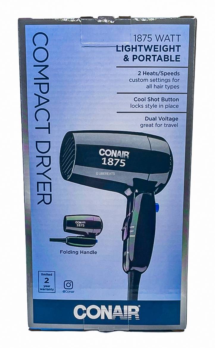 Conair Folding Handle Travel Dryer, Black