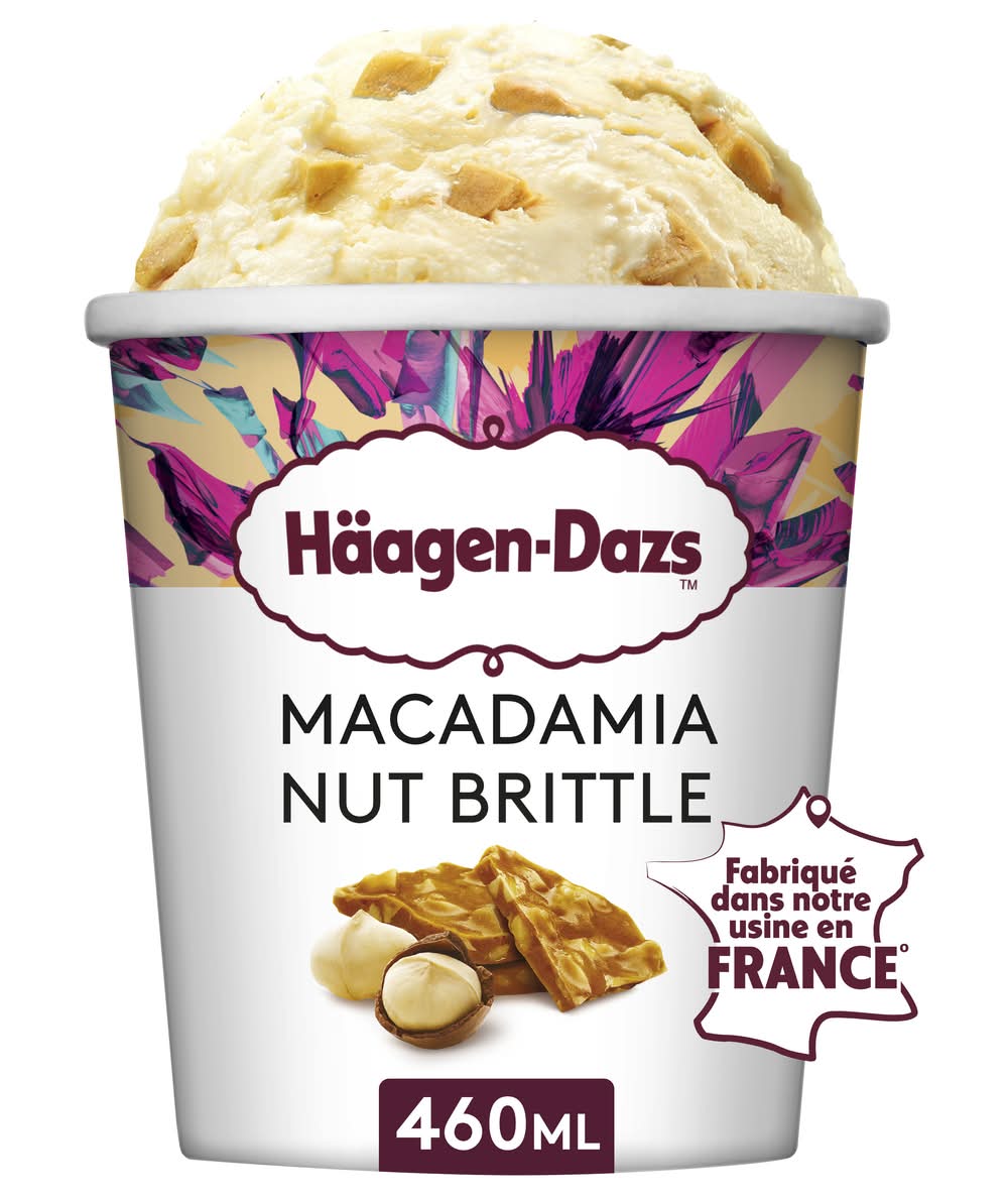 Häagen-Dazs - Crème glacée aromatisée, macadamia nut brittle (400g)