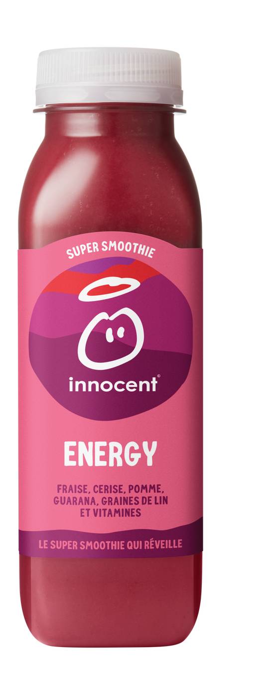 Innocent - Super smoothie energy (fraise - cerise - pomme - guarana - graines de lin)