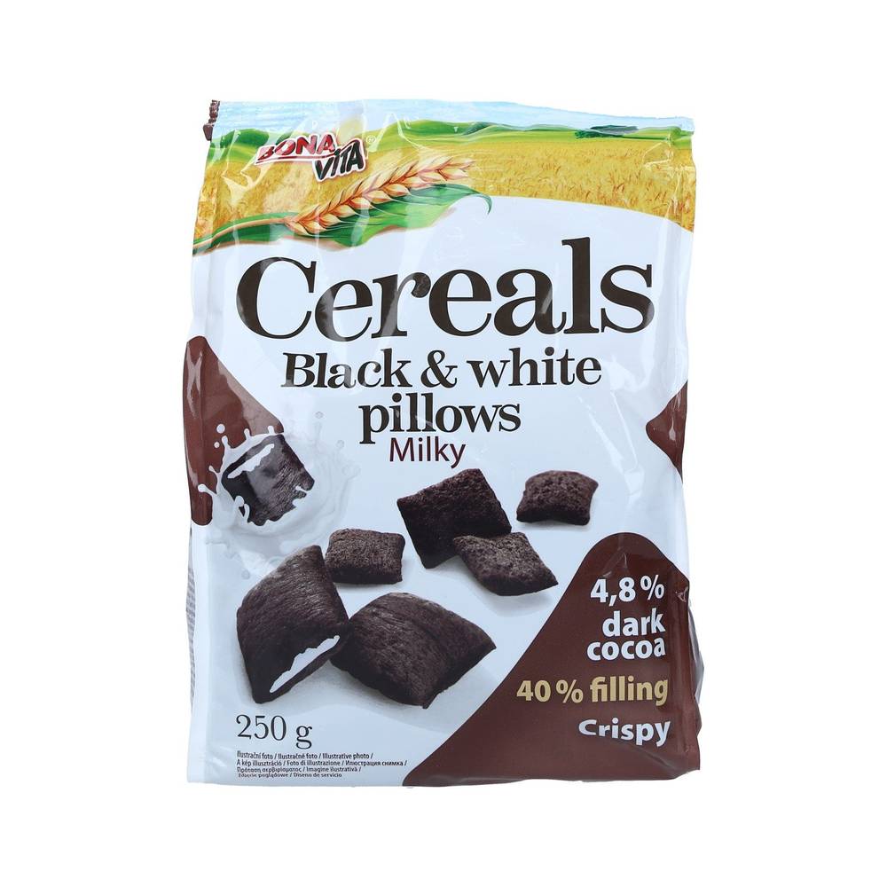 Cereal Bona Vita Black & White Pillows Milky 250 g
