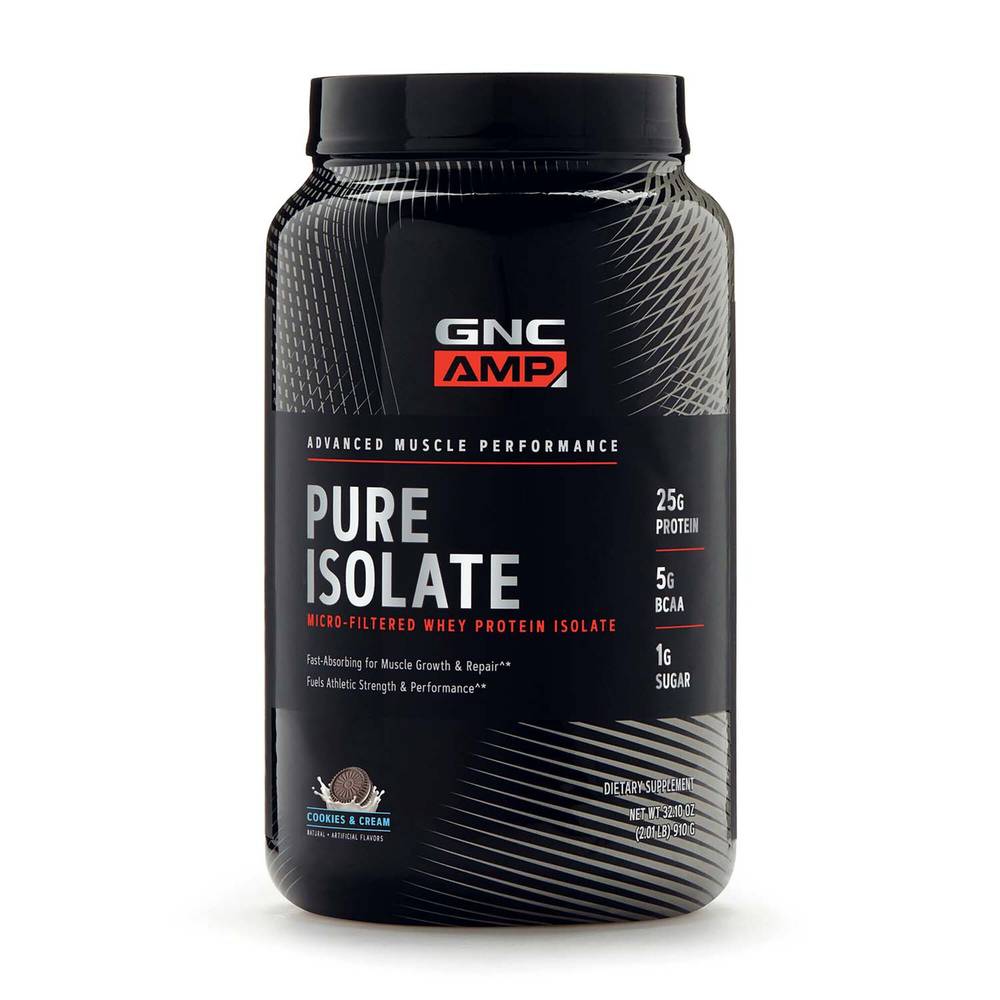 Gnc Pure Isolate Whey Protein Powder (33.1 oz) (cookies & cream)