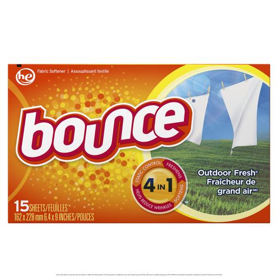 Bounce Dryer Sheets, Outdoor Fresh Scent