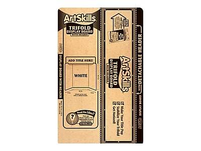 Artskills Tri-Fold Boards, 35 1/2" X 22", White