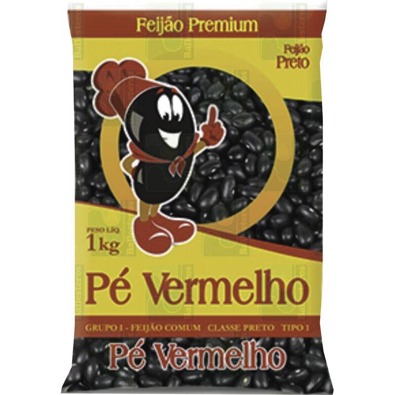 Pé vermelho feijão preto tipo 1 (1kg)