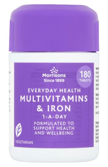 Morrisons Everyday Health Multivitamins & Iron Tablets (180 pack)