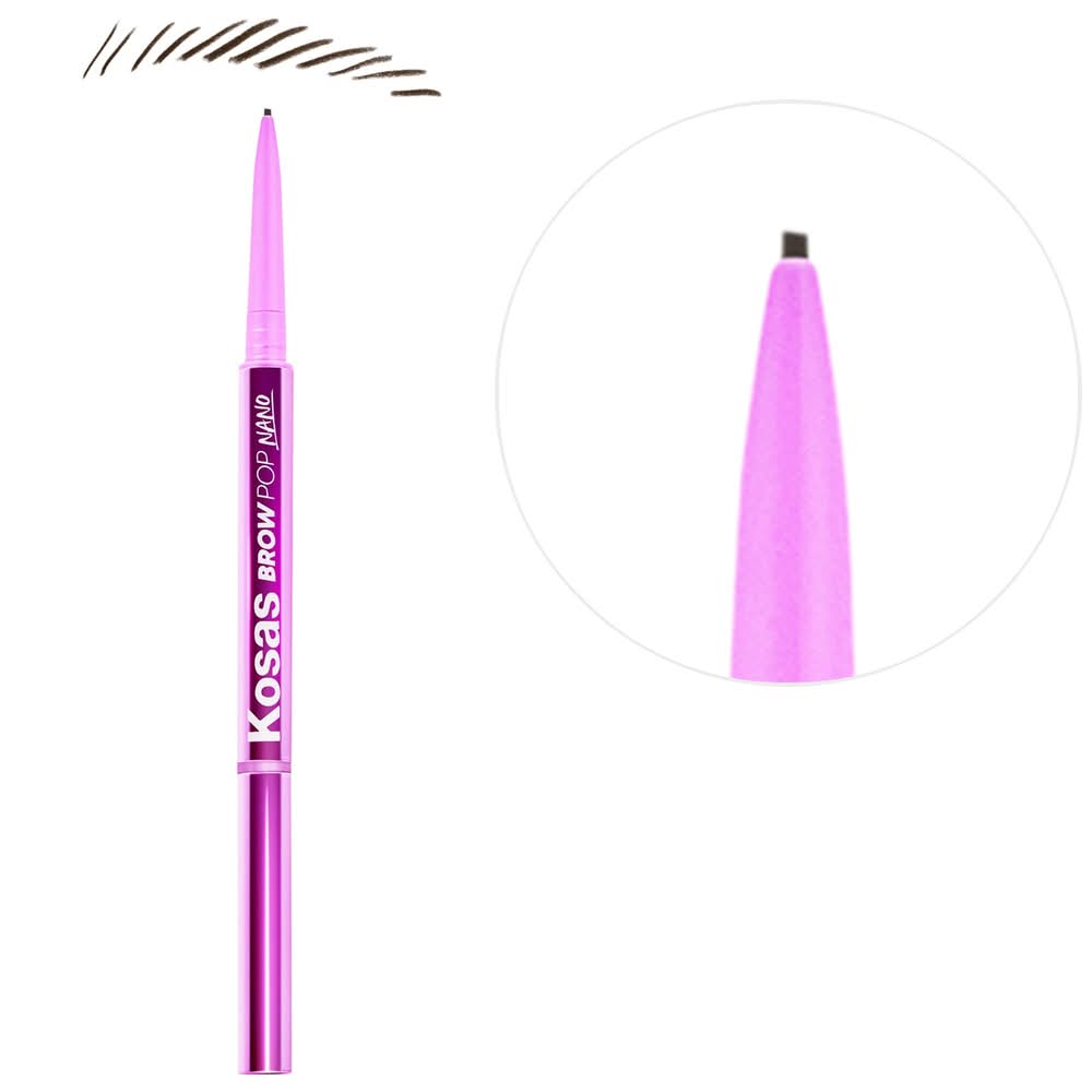 Kosas Brow Pop Nano Ultra-Fine Detailing + Feathering Eyebrow Pencil Brown Black