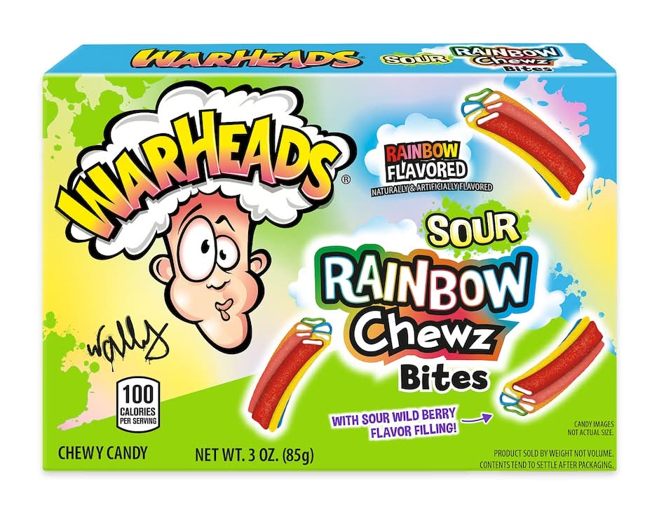 Warheads Sour Chewz Candy Bites, Rainbow (3 oz)