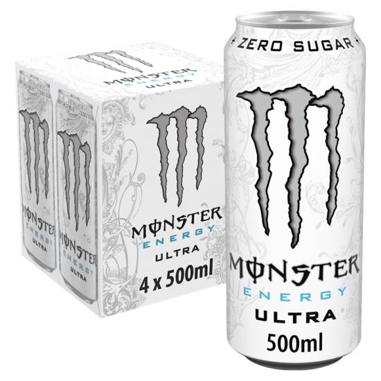 Monster Energy Ultra Energy Drink 4 X 500ml