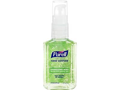 Purell 70% Alcohol Gel Hand Sanitizer, Energizing Mint Scent, 2 fl. oz., 24/Pack (3907-24-CMR)