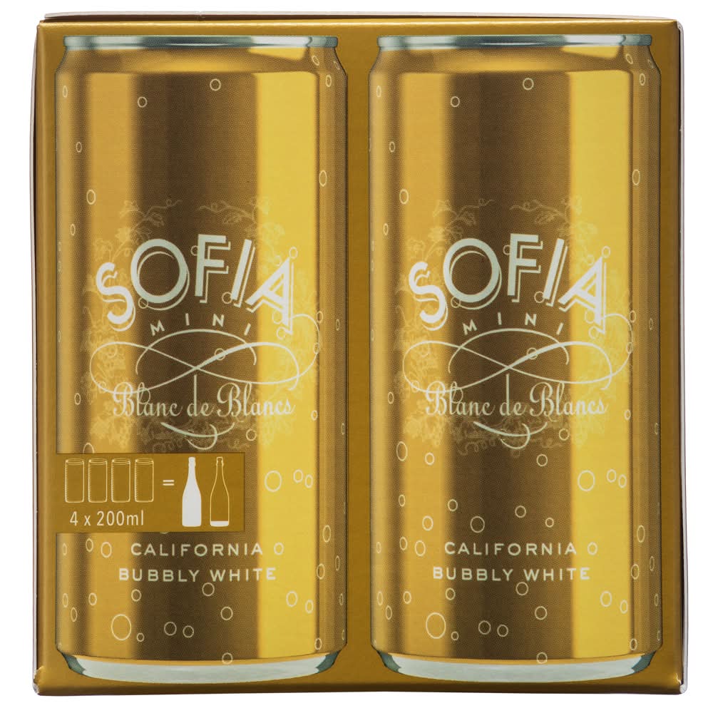 Sofia Mini Blanc De Blancs Wine Cans (4 x 200 ml)