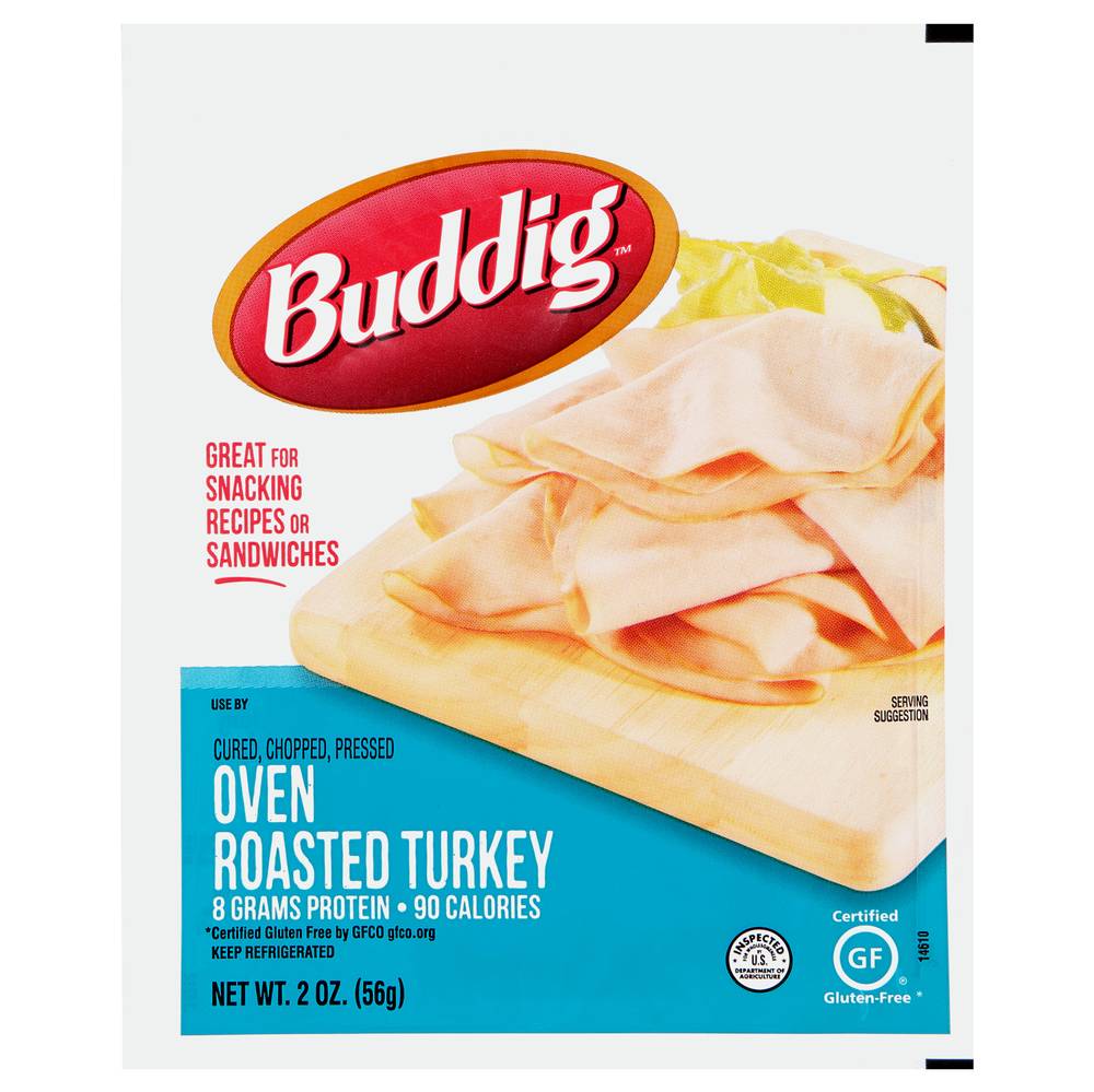 Buddig Cured Chopped Pressed Oven Roasted Turkey (2 oz)