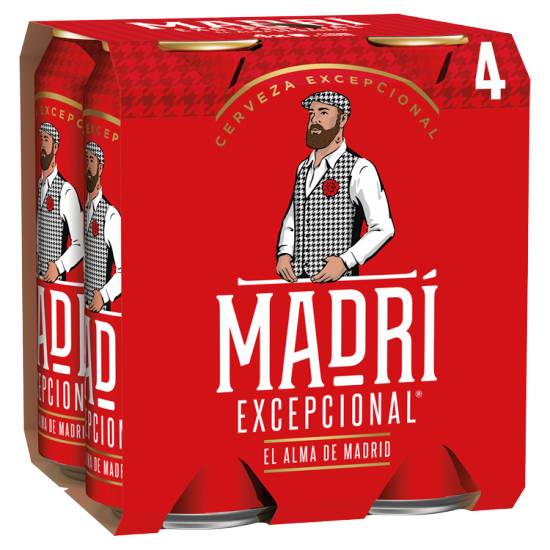 Madrí Excepcional Premium Lager Beer (4 x 440ml)