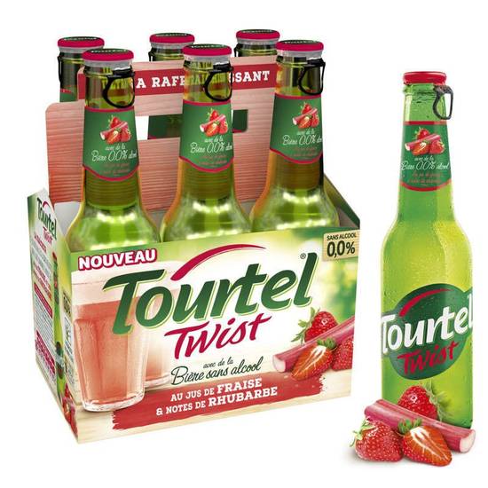 Tourtel Twist Bière Sans Alcool au Jus de Fraise & Notes de Rhubarbe 6x27,5cl