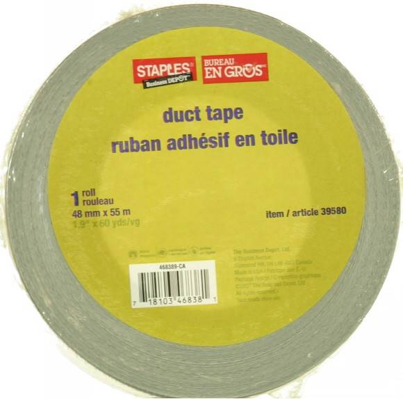 Staples Premium Duct Tape, 48mm X 55m