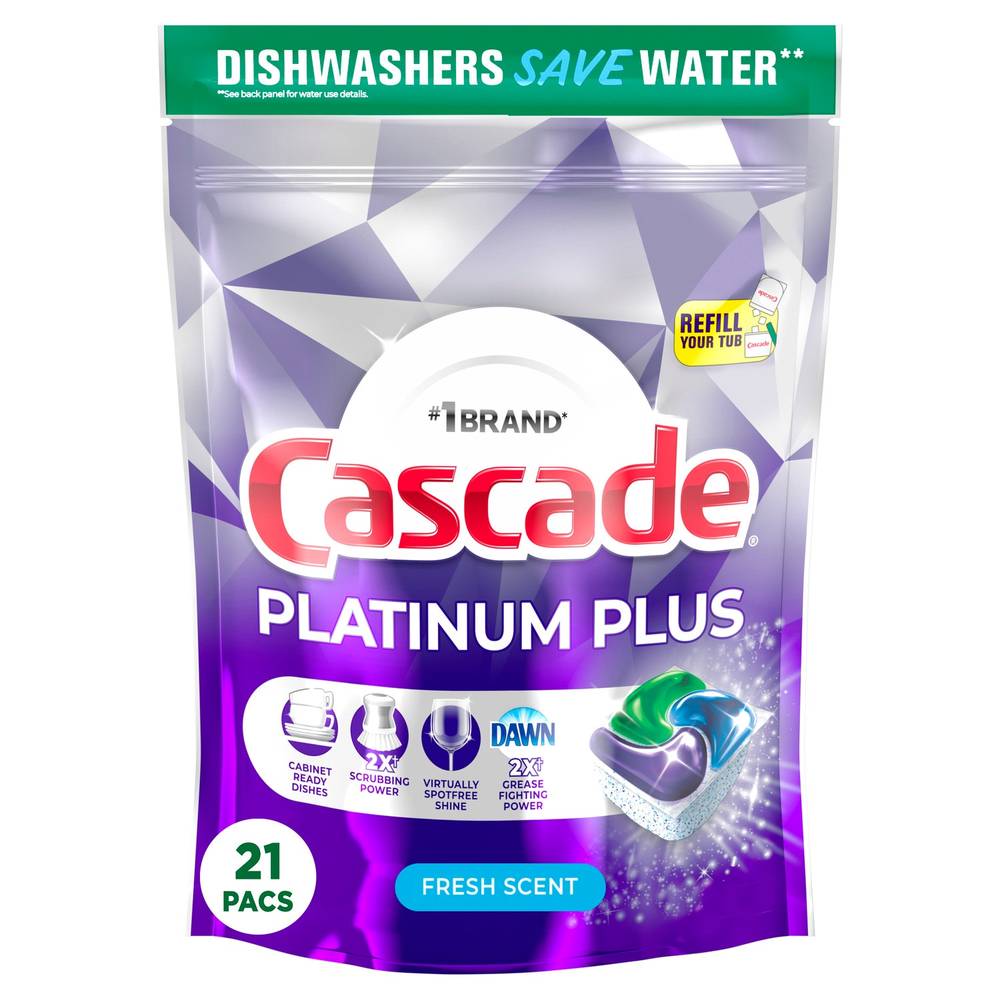 Cascade Auto Dishwashing Pouch With Liquid and Powder