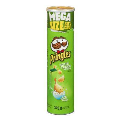 Pringles croustilles à saveur de crème sure et oignon méga format (203 g) - sour cream & onion chips (203 g)