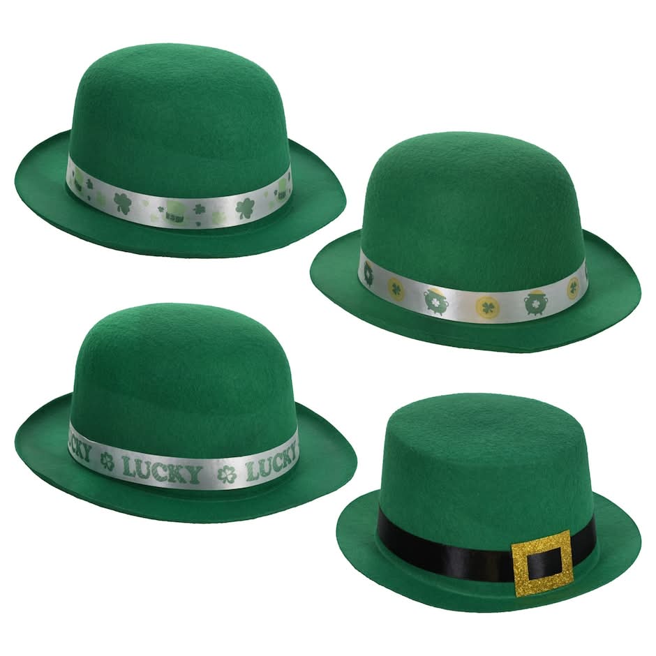 Leprechaun Green Felt Hats