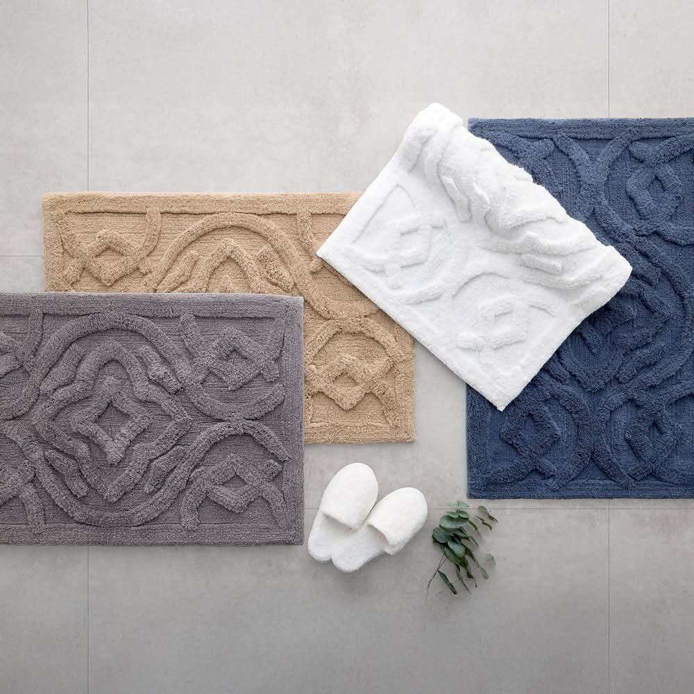 WelHome 100% Cotton Tufted Bath Rug, Assorted Colors