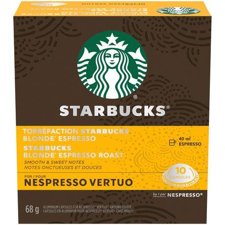 Starbucks Blonde Espresso Roast Nespresso (10 ct, 40 L) (nespresso)