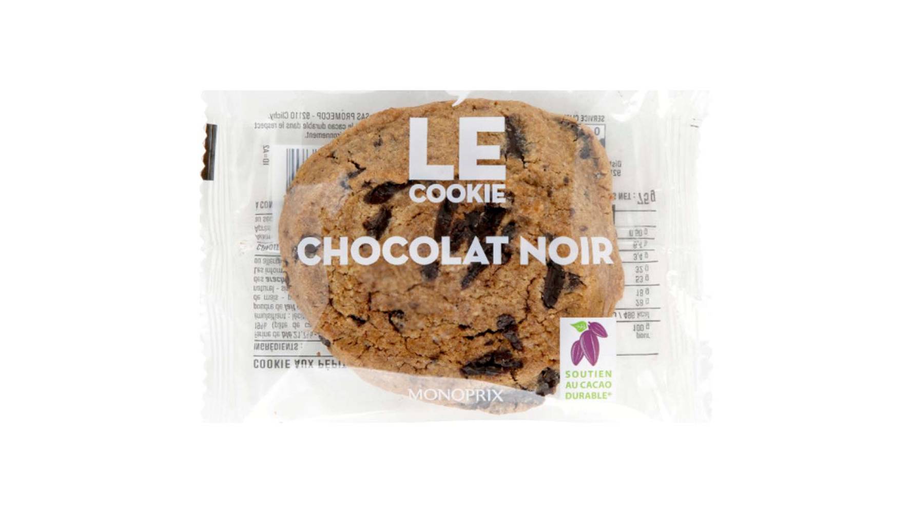 Monoprix Cookie au chocolat noir L'unit{, 75 g
