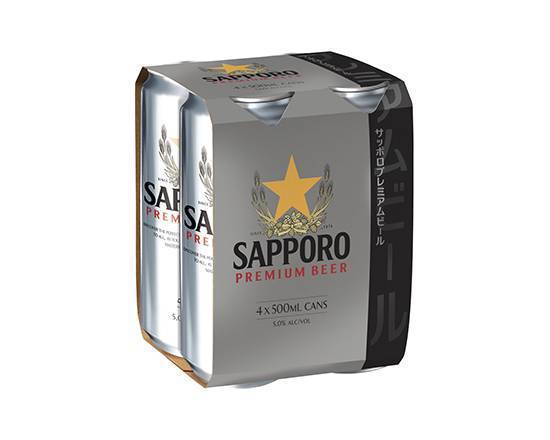 Sapporo Can 4x500mL