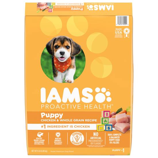 Iams Chicken & Whole Grains Recipe Puppy Dry Dog Food