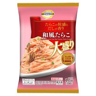 トップバリュ　ベストプライス　たらこの粒感とだしの香り　大盛り　和風たらこ　１人前　３４０ｇ