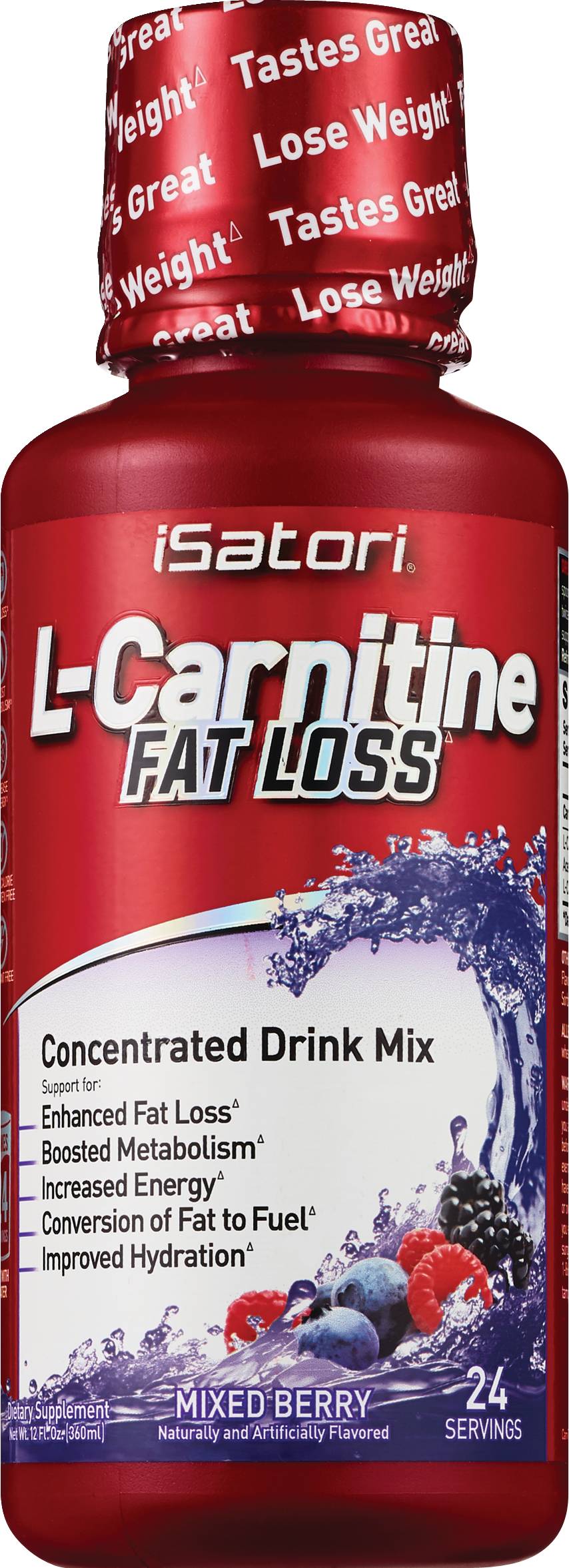 Isatori L Carnitine Fat Loss Drink Mix (12 fl oz) (mixed berry)