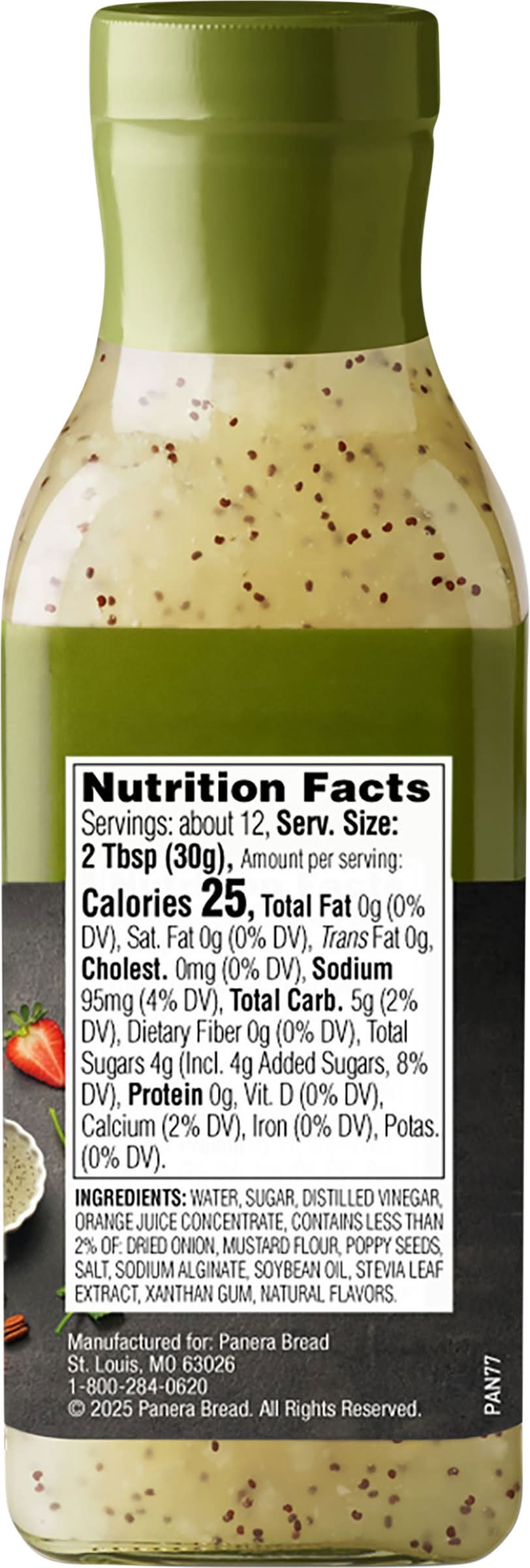 panera poppyseed dressing New Panera Bread Vinaigrette Dressing Poppy Seed Cider Salad Dressing 12oz